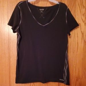 Calvin Klein black cotton tee size Large